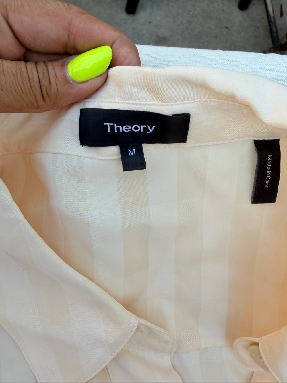 Theory silk button down up - Picture 5 of 7
